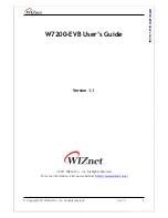 Предварительный просмотр 1 страницы Wiznet W7200-EVB User Manual