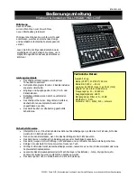 WJG HOLLYWOOD MXV-1200 Reference Manual preview