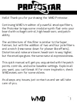 Preview for 1 page of WMD Protostar Manual