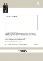 Предварительный просмотр 100 страницы WMF 1200 S User Manual