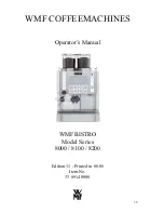 WMF BISTRO 8000 Operator'S Manual preview