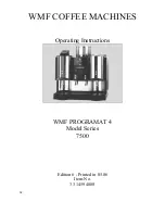 WMF PROGRAMAT 4 7500 Operating Instructions Manual preview