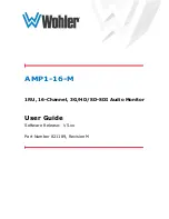 Preview for 1 page of Wohler AMP1-16-M User Manual