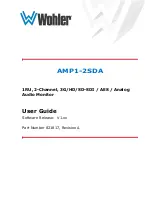 Wohler AMP1-2SDA User Manual preview