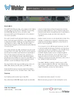 Wohler AMP1-DA/106 Brochure & Specs preview
