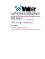 Wohler AMP1A SUM6/RD User Manual preview