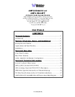 Preview for 1 page of Wohler AMP2-SDA/APP User Manual