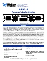 Preview for 4 page of Wohler ATSC-1 Manual