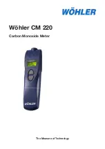 Предварительный просмотр 1 страницы Wohler CM 220 Manual