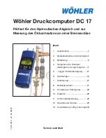 Preview for 1 page of Wohler DC 17 User Manual