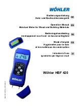 Preview for 1 page of Wohler HBF 420 Operation Manual