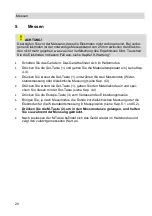 Preview for 20 page of Wohler HBF 420 Operation Manual