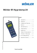 Wohler IR Hygrotemp 24 Operating Instructions Manual preview