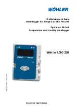 Wohler LOG 220 Operation Manual preview