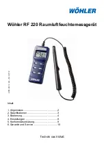 Preview for 1 page of Wohler RF 220 Manual