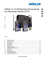 Preview for 1 page of Wohler UL 23 Manual