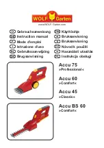 Wolf Garten Accu 60 Comfort Instruction Manual preview