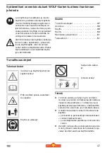 Предварительный просмотр 47 страницы Wolf Garten Campus 250 RT Operating Instructions Manual