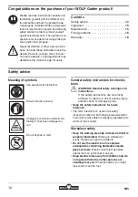 Предварительный просмотр 12 страницы Wolf Garten HS 50 E Original Operating Instructions