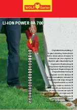 Предварительный просмотр 1 страницы Wolf Garten LI-ION POWER BA 700 Operating Instructions Manual