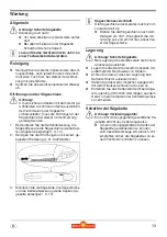 Предварительный просмотр 13 страницы Wolf Garten LI-ION POWER CSA 700 Original Operating Instructions