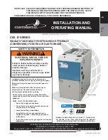 Preview for 1 page of Wolf Steel Continental C95 - B SERIES Installation And Operating Manual