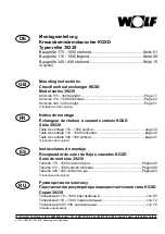 Wolf 39239 Series Mounting Instructions предпросмотр