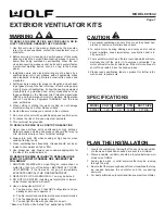 Preview for 1 page of Wolf 801642 Quick Start Manual