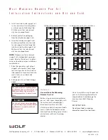 Предварительный просмотр 2 страницы Wolf 802633 Installation Instructions And Use And Care Manual