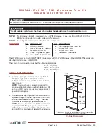 Preview for 1 page of Wolf 808744 Installation Instructions