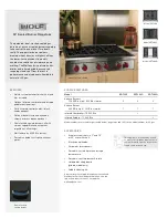 Предварительный просмотр 1 страницы Wolf Burner Rangetop Datasheet