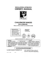 Wolf Challenger CHR Owner'S Manual preview