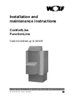 Wolf ComfortLine CHK Installation And Maintenance Instructions Manual preview