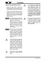 Preview for 8 page of Wolf ComfortLine CHK Installation And Maintenance Instructions Manual