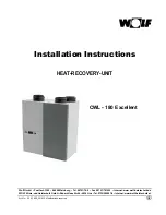 Preview for 1 page of Wolf CWL-180 Excellent Installation Instructions Manual