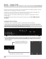 Preview for 13 page of Wolf DCL-200 FD User Manual