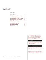 Preview for 2 page of Wolf DF304 Use & Care Information Manual