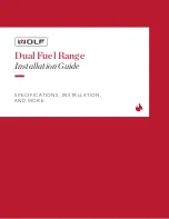 Wolf Dual Fuel Range Installation Manual preview