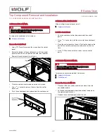 Предварительный просмотр 42 страницы Wolf E Series General Information Manual