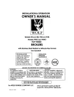 Preview for 1 page of Wolf FHBO Installation & Operation Owner'S Manual