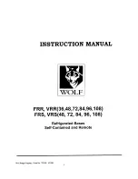 Wolf FRR 36 Instruction Manual preview