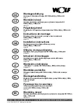 Preview for 1 page of Wolf FWS-2-60 Installation Instructions Manual