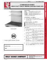 Wolf Heavy-Duty Back Risers and High Shelves RDS-36 Specification Sheet предпросмотр