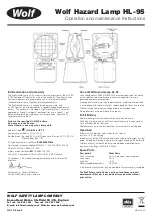 Предварительный просмотр 1 страницы Wolf HL-95 Operation And Maintenance Instructions