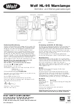 Предварительный просмотр 2 страницы Wolf HL-95 Operation And Maintenance Instructions