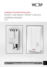 Wolf Link home Installation And Operating Instructions Manual предпросмотр