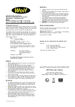 Wolf LL-114 Instructions предпросмотр