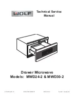 Preview for 1 page of Wolf MWD24-2 Service Manual