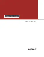 Wolf MWD24-2S, MWD30-2U Use & Care Manual preview