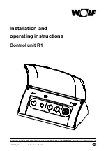 Wolf R1 Installation And Operating Instructions Manual preview